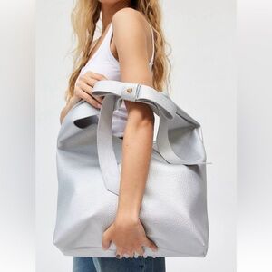 Kimchi Blue bow faux leather hobo bag